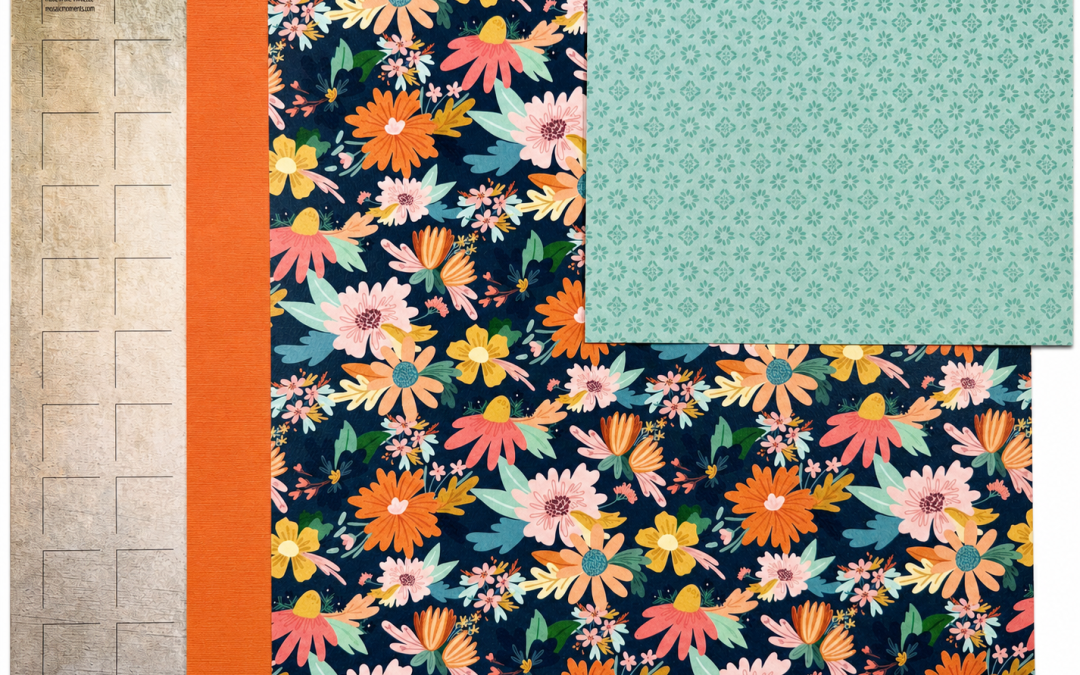 Autumn Garden Ready Set coordinating scrapbook papers