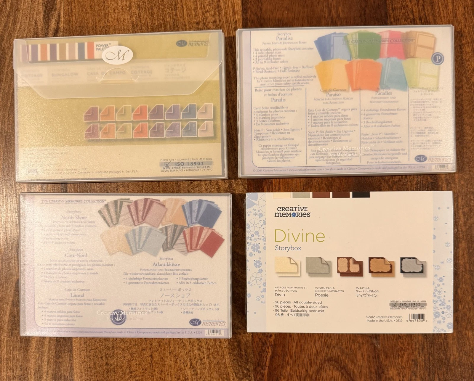 Creative Memories StoryBox 4x6 Mats and Journaling Boxes, Four Unopened Sets