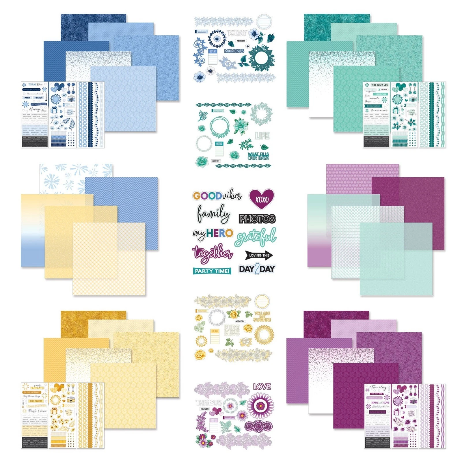 Creative Memories Vivid Melodies 2 Complete Four-Color Set with Vellum and Titles