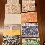 Creative Memories Mini Alphabet 123 Stickers, Classy and Sassy Partial Sheets